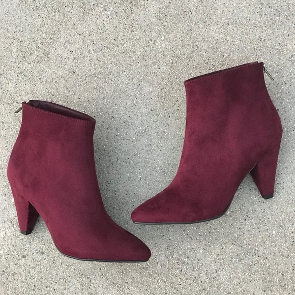 Delicious Shoes - Delicious Thunder and Wine Burgundy retro Bootie